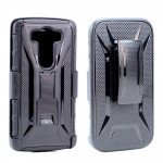 Wholesale LG V10 Armor Holster Combo Belt Clip Case (Black)